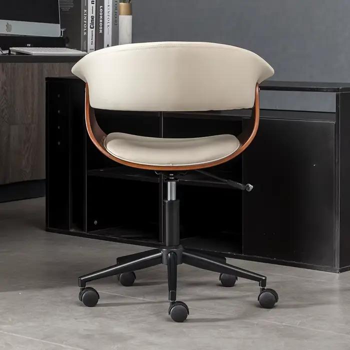 Chaise de bureau ergonomique en bois massif, pivotante, réglable en hauteur, chaises d'étude compact