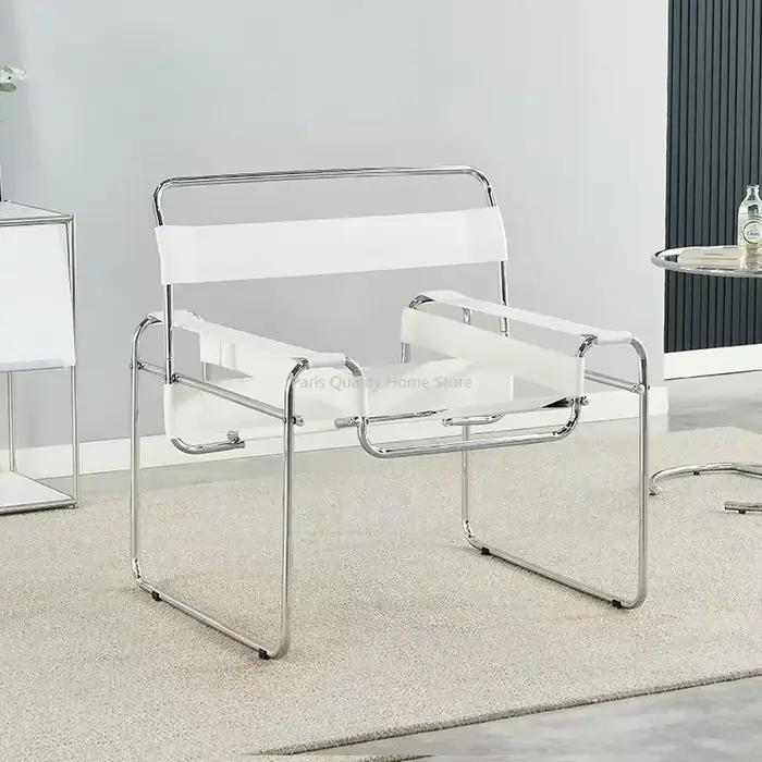 Vassili – chaise de loisirs nordique, chaise Simple, Style industriel médiéval, réseau rouge Bauhaus
