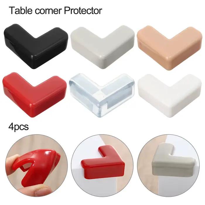 Bande anti-collision de bureau de sécurité souple, 4 pièces, Protection d'angle de Table, Protection