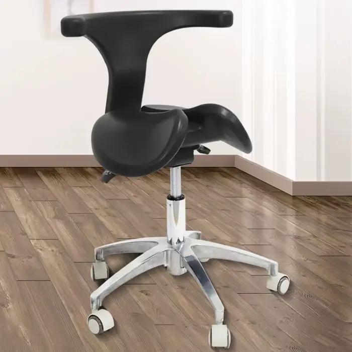  Tabouret de selle dentaire-chaise orthopédique réglable avec roues silencieuses, siège ergonomique