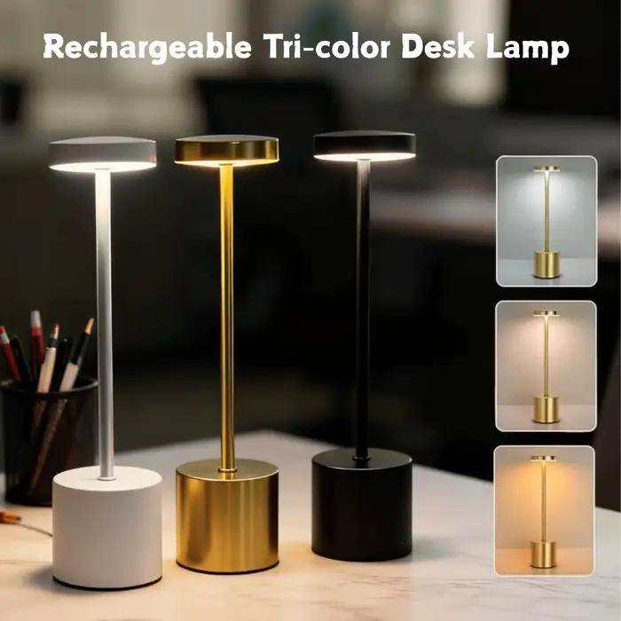 Lampe de bureau d'ambiance LED, chargement USB, veilleuse intérieure à intensité variable à commande
