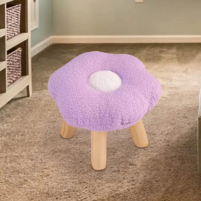 Petit tabouret de pied en bois, repose-pieds antidérapant sous le bureau, repose-pieds ottoman doux