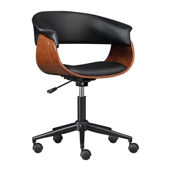 Chaise de bureau ergonomique en bois massif, pivotante, réglable en hauteur, chaises d'étude compact