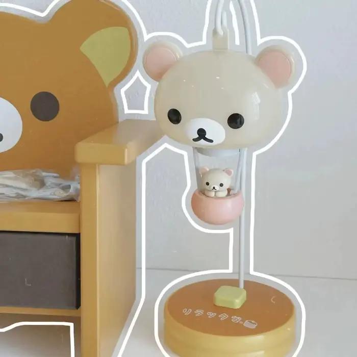 Lampe de bureau Kawaii Rilakkuma, veilleuse mignonne de dessin animé, lumière décorative de bureau p