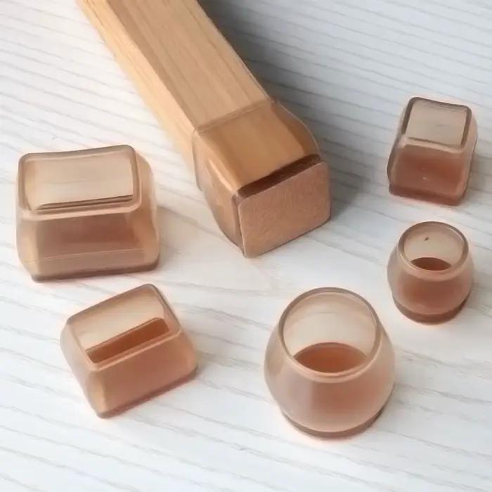 Protecteurs de jambes de chaise, coussinets ronds en feutre pour plancher en bois dur, couvertures e