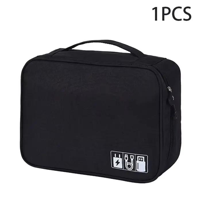 Sac de rangement pour câbles de voyage, sac de rangement électronique numérique portable et étanche,