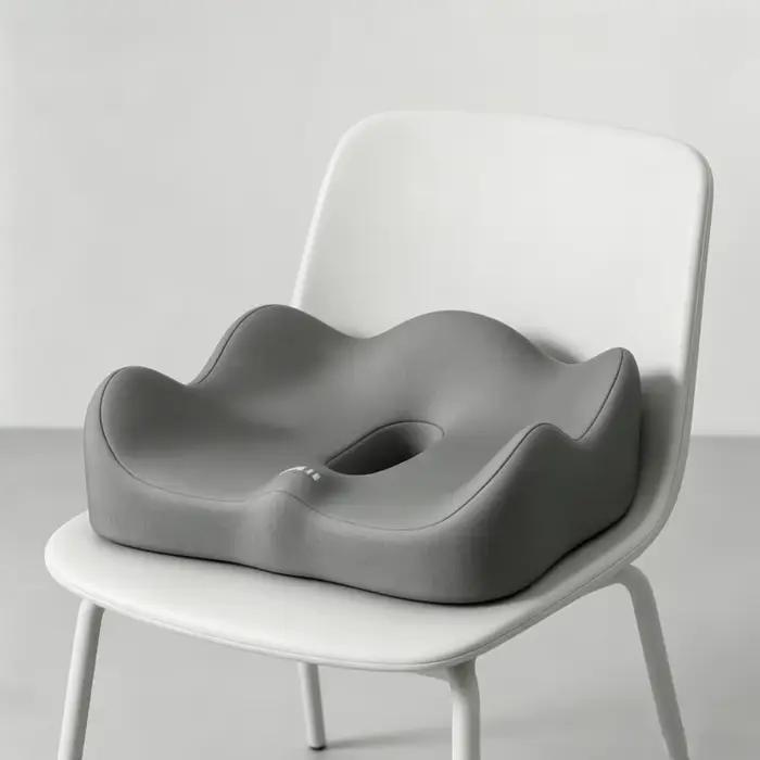 Coussin de siège de bureau en mousse à mémoire de forme avec soutien lombaire pour soulager les doul