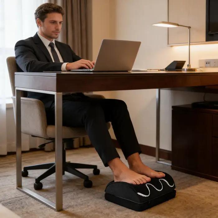 Repose-pieds pour bureau, hauteurs réglables, Supports de jambes, oreiller, tabouret de bureau avec
