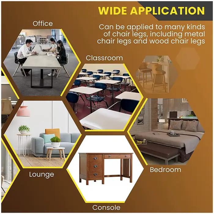 4/24Pcs Tricot Chaise Jambe Couvre Table Pied Chaussettes Antidérapant Protecteurs De Plancher Tampo