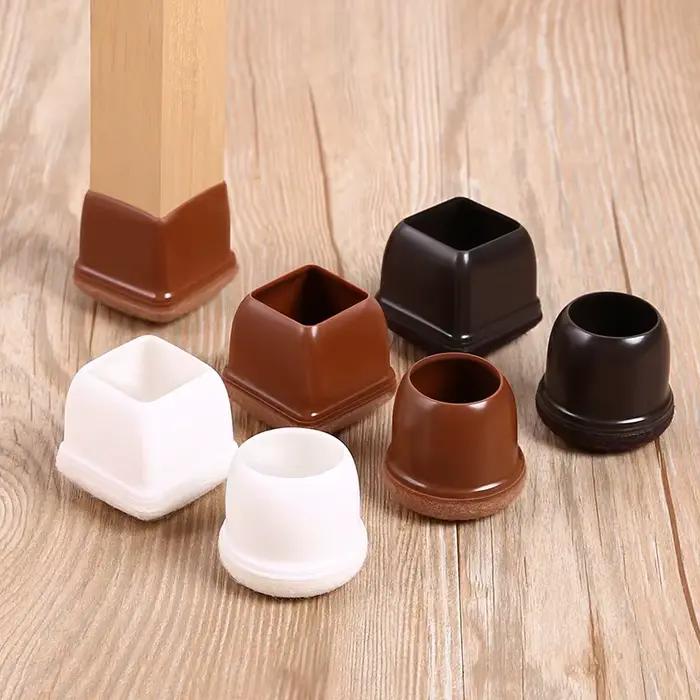 Protecteurs de sol pour pieds de chaise avec optique, coussinets en feutre rond, couvre-pieds de meu