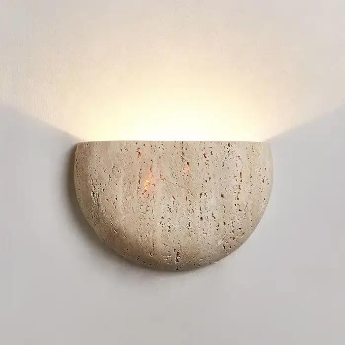 Pierre naturelle mur LED lumière nouveauté demi-cercle applique intérieure salon chambre escaliers allée