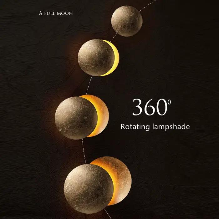 Applique murale LED circulaire à éclipse solaire