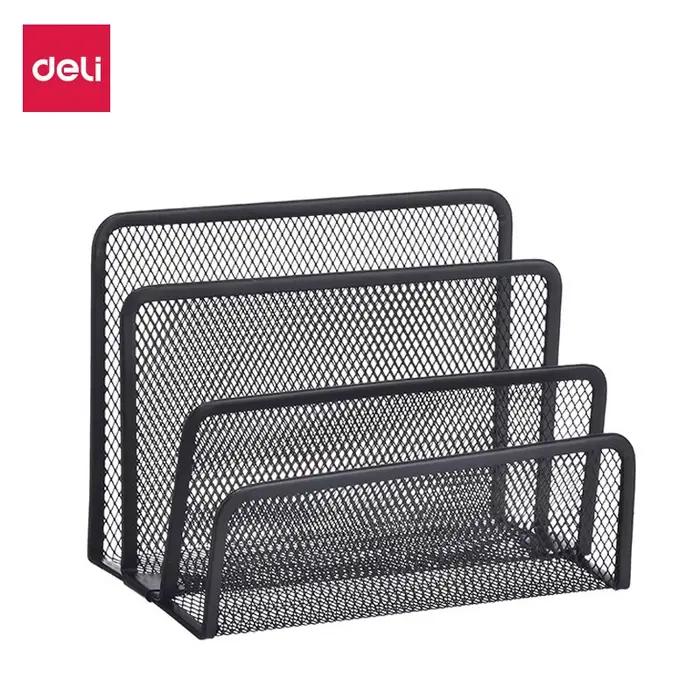 Organisateur de bureau en maille de fer métallique noir