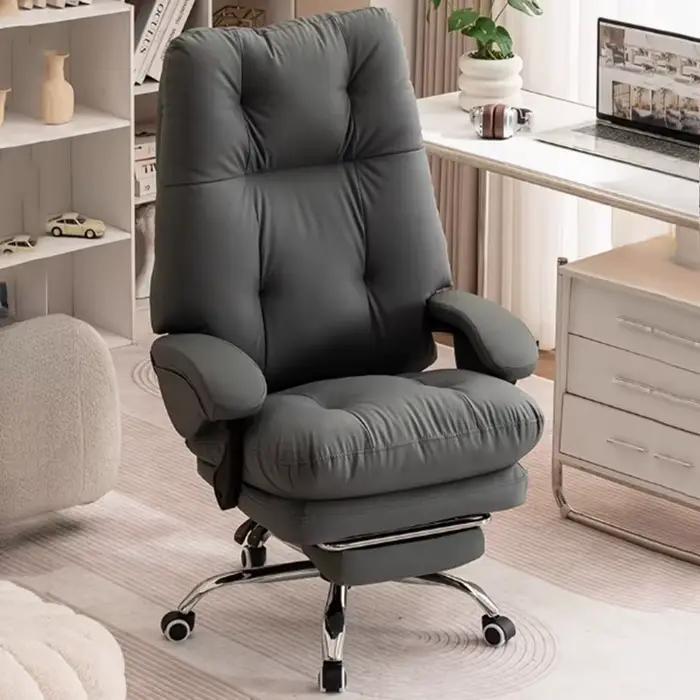 Chaise De bureau à domicile en cuir ergonomique moderne Mobile salon