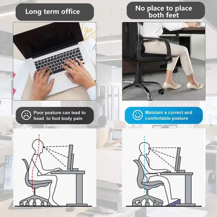 Repose-pieds ergonomique antidérapant sous le bureau