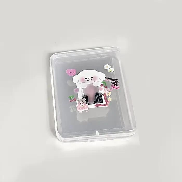 Boîte de rangement en plastique transparent avec couvercle