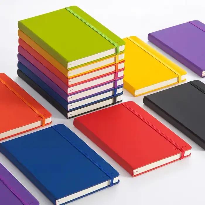 A5 A6 rouge bleu reliure élastique créatif affaires bureau cahier livre étudiant journal bloc-notes