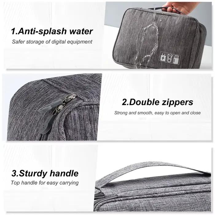 Sac de rangement pour câbles de voyage