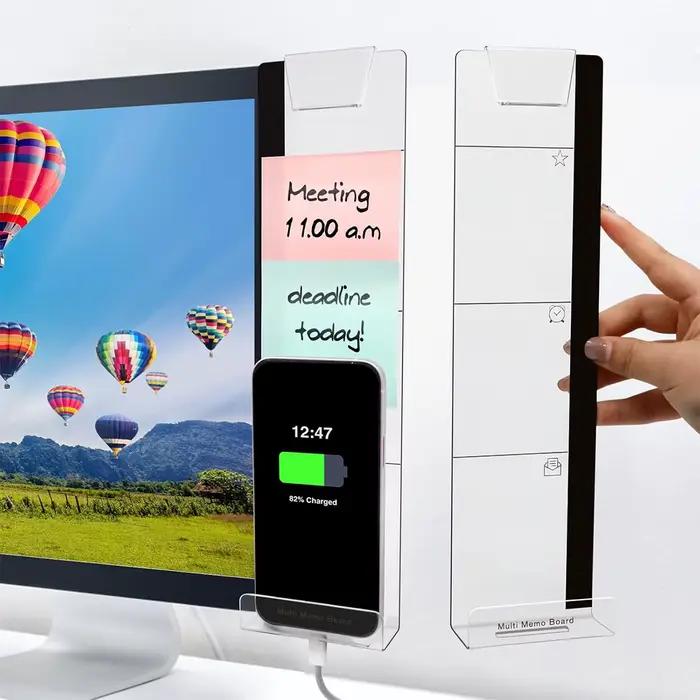 Accessoires de bureau, panneau de notes pour moniteur d'ordinateur