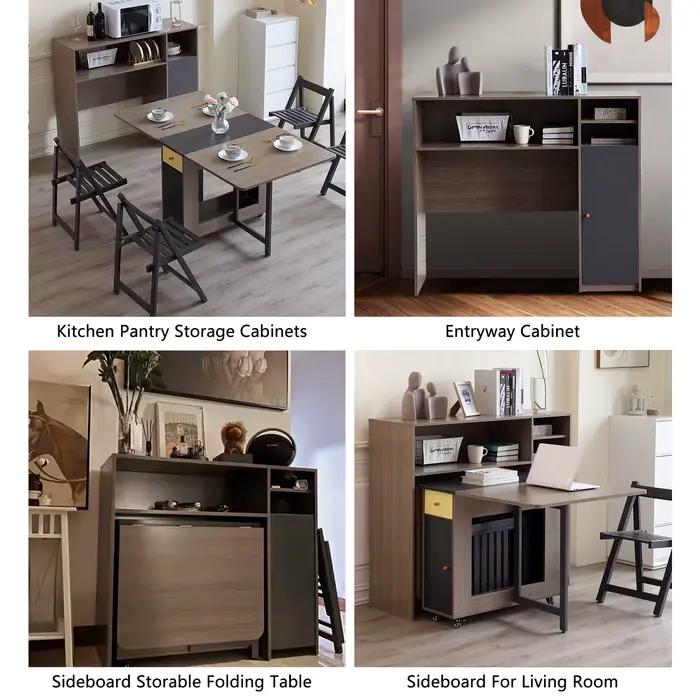 Armoire de rangement moderne rama dymasty en bois avec cadre métal pour rangement et décoration élégante à offrir pour cuisine et salon occasions spéciales
