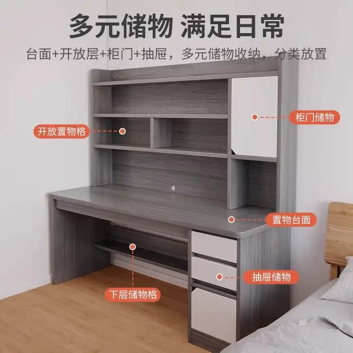 Bureau d'ordinateur intégré pour chambre d'étudiant, bureau d'écriture simple pour maison de location, table moderne et simple
