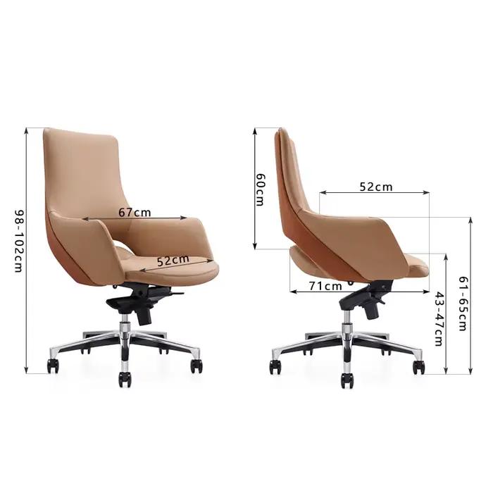 Chaise de bureau moderne en cuir PU