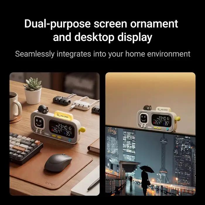 Horloge intelligente de bureau Xiaomi DUKA MOODA avec affichage de la température et de l'humidité