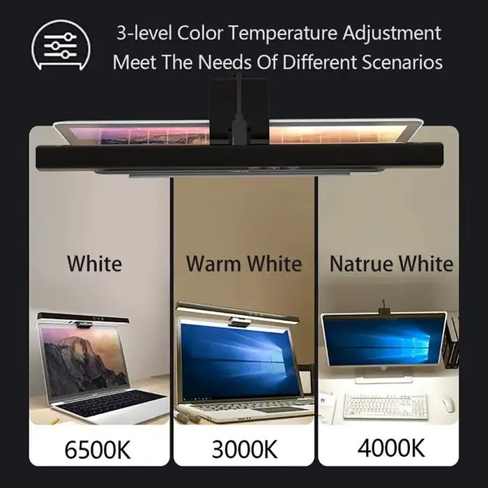 LED lampe de bureau moniteur barre lumineuse PC ordinateur écran réglable lumière 33 cm 50 cm