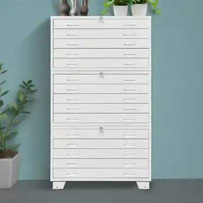 Armoire en acier inoxydable multifonctionnelle A0 A1 pour classeur et stockage de données à offrir pour bureau d'entreprise ou chambre d'étude