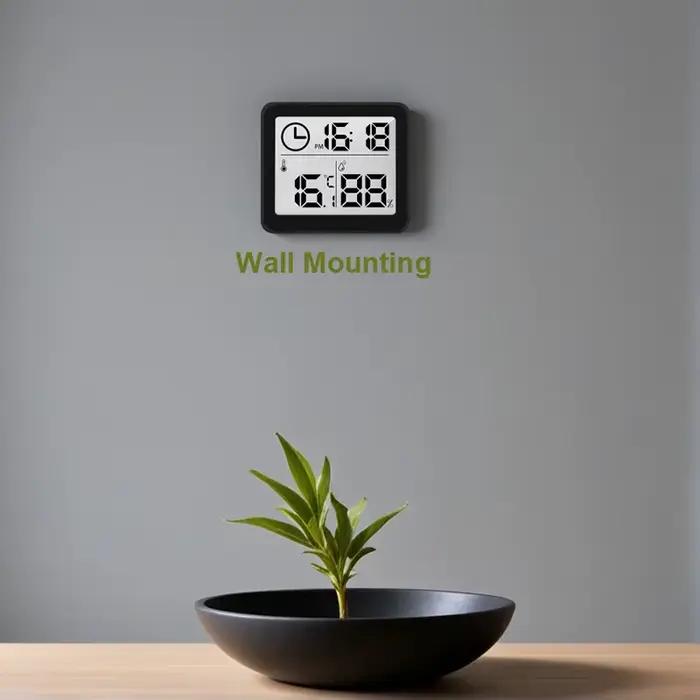 Horloge numérique avec affichage de la température et de l'humidité