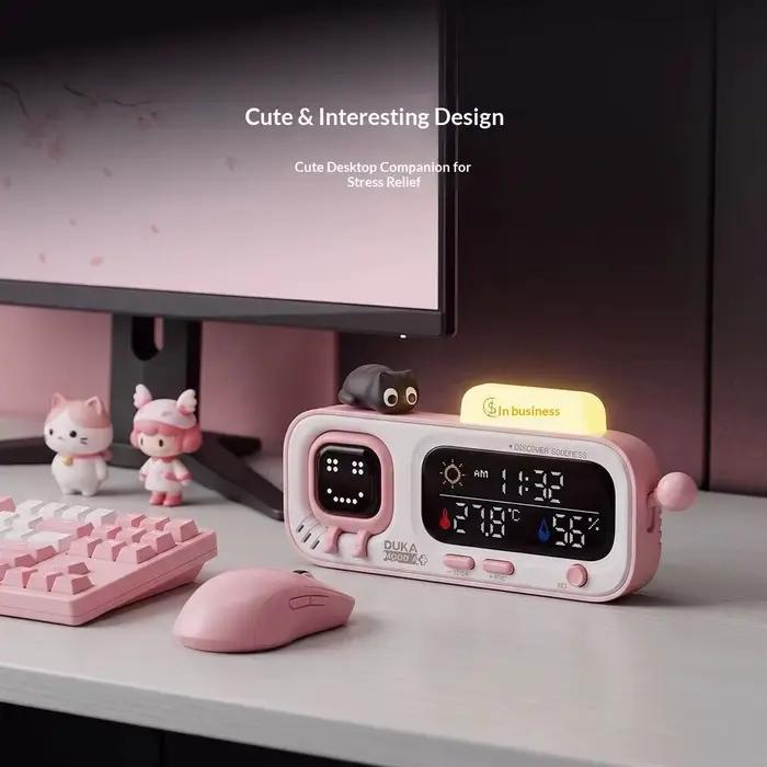 Horloge intelligente de bureau Xiaomi DUKA MOODA avec affichage de la température et de l'humidité