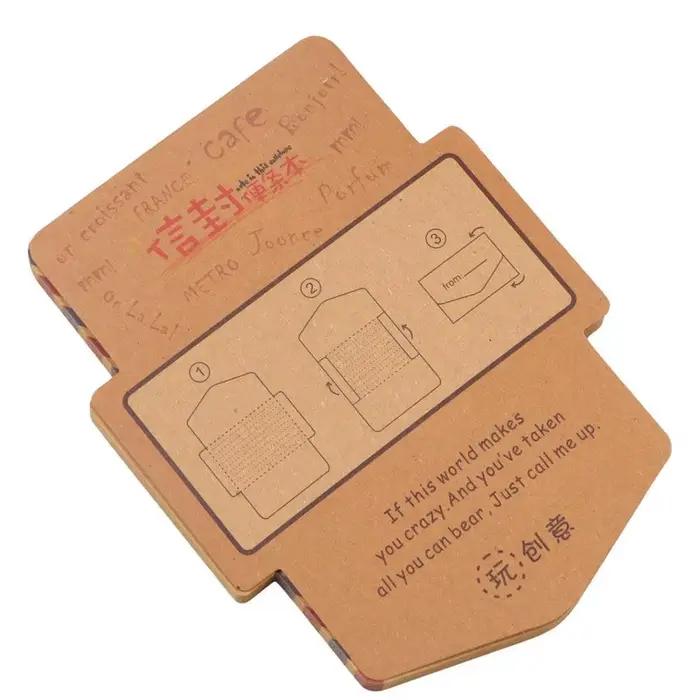 Bloc-notes vintage en papier kraft pour l'école et le bureau