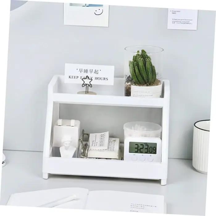 Rack de rangement multicouche en plastique respectueux de l'environnement pour articles divers organisation bureau chambre à coucher occasionnels cadeaux femmes