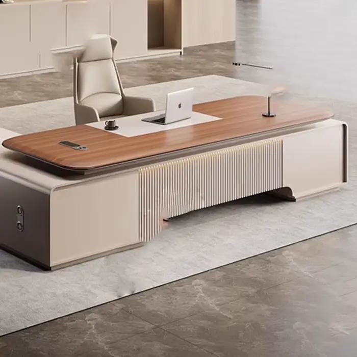 Présentoir artisanat bureau étagères d'ordinateur nordique gain de place design bureau grand long scrivania mobilier de bureau occasionnel professionnel style moderne élégant