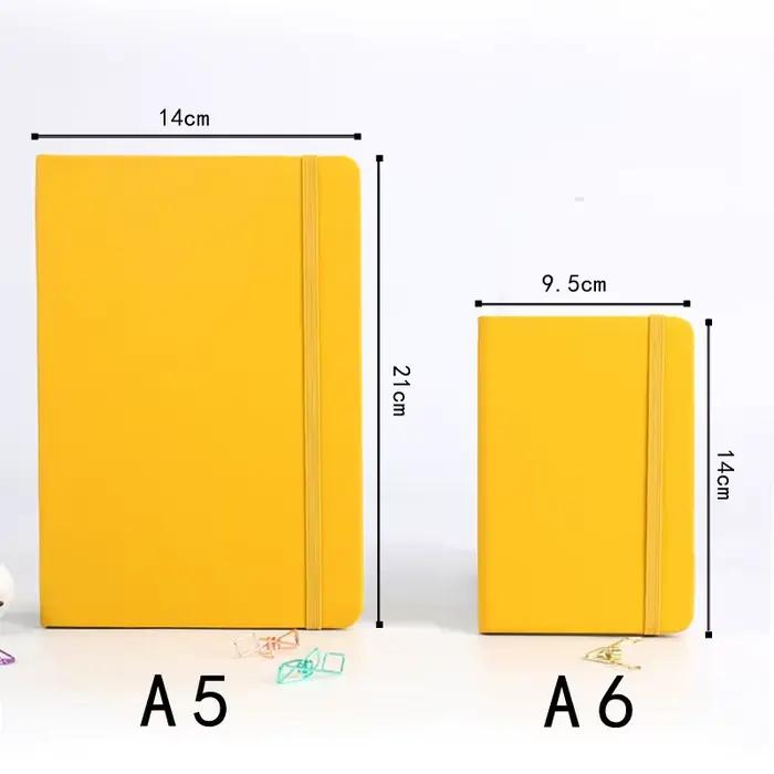 A5 A6 rouge bleu reliure élastique créatif affaires bureau cahier livre étudiant journal bloc-notes