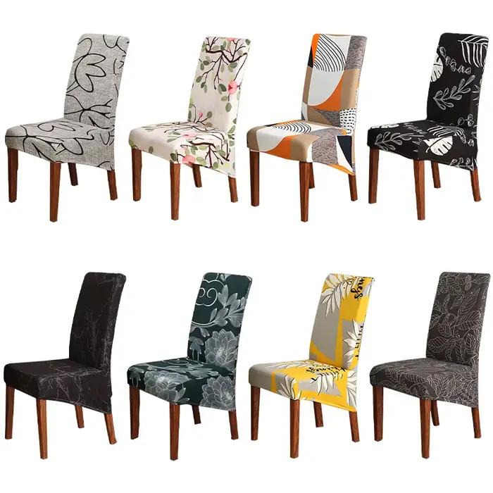 Housse de chaise à dossier haut et élastique universel