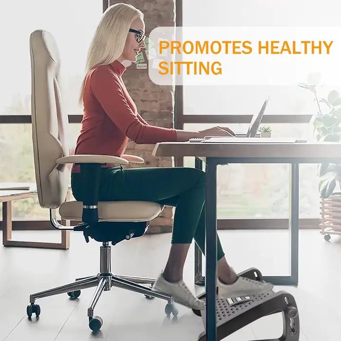 Repose-pieds ergonomique avec rouleaux de massage réglables pour bureau et maison moderne confortable fatigue soulagement usage quotidien offrir famille amis