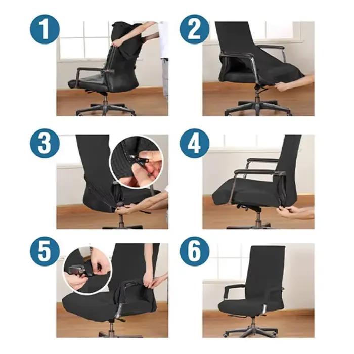 Housse de chaise d'ordinateur en spandex moderne anti-poussière anti-salissure pour accoudoir de bureau occasions spéciales