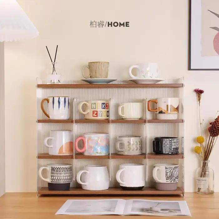 Support de séparation de bureau en verre acrylique nordique