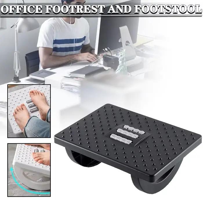 Repose-pieds ergonomique sous le bureau avec rouleaux de massage