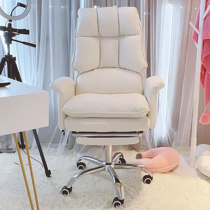Chaise de bureau ergonomique en cuir PU
