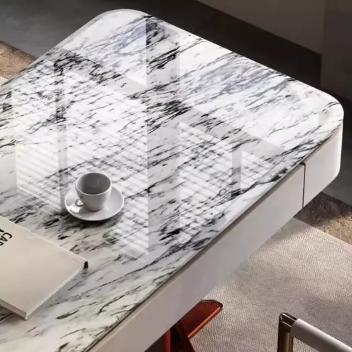 Bureau d'angle en métal moderne pour bureau à domicile ou espace de travail professionnel élégant et polyvalent