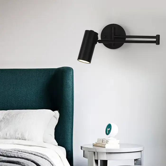 Lampe murale LED nordique lampes modernes en fer pour salon chambre étude décor maison réglable chevet lecture luminaires muraux