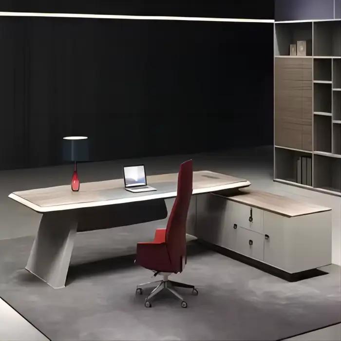 Liyu Furniture président en forme de L bureau exécutif dernière table de gestionnaire de Ceo moderne