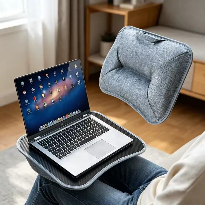 MUMUCC Bureau multifonctionnel pour ordinateur portable avec coussin en particules de mousse