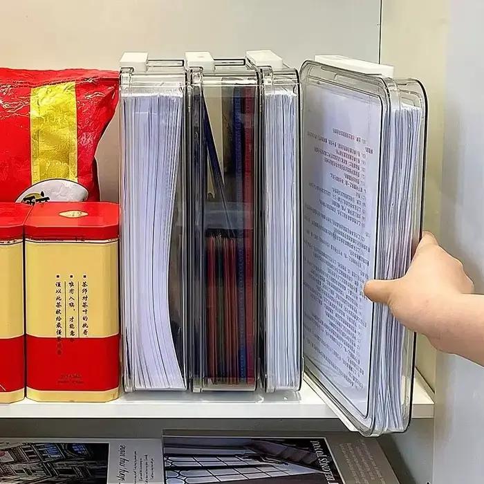 Nouvelle boîte de rangement de papier de bureau en acrylique Transparent