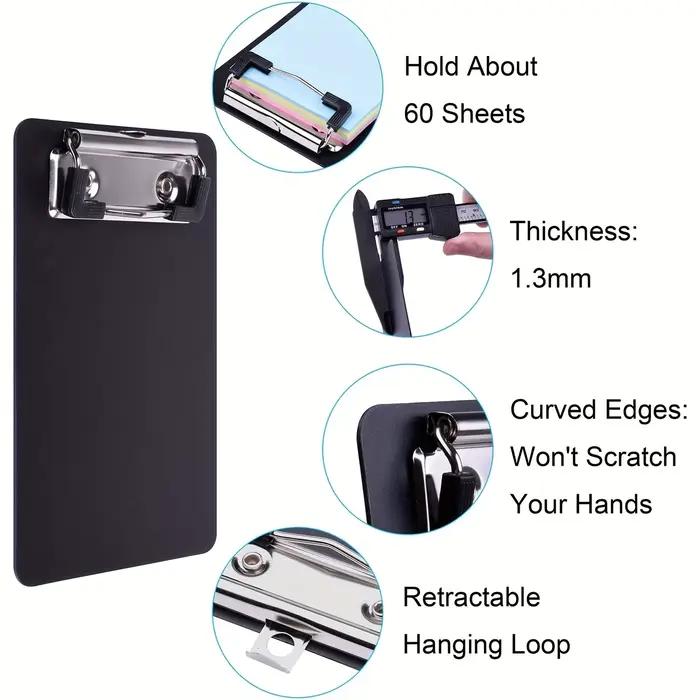 Lot de 1 porte-documents de poche – Matériau PP portable et durable pour notes
