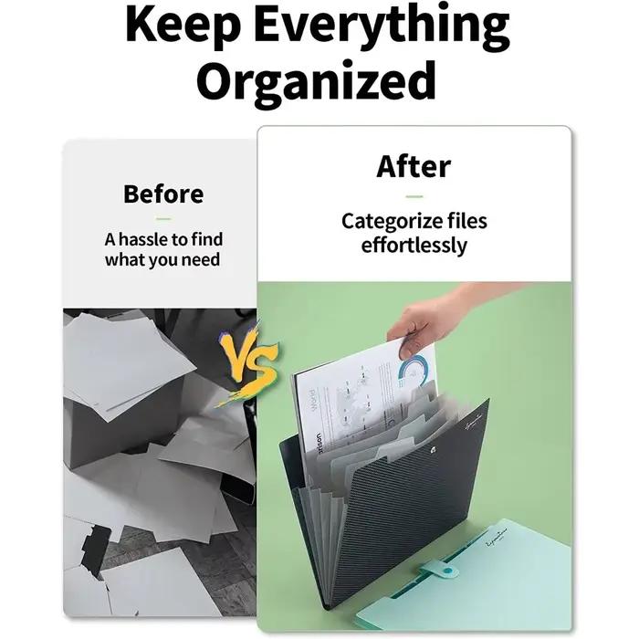 Dossier extensible, 5 dossiers de poche pour documents