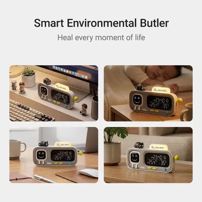 Horloge intelligente de bureau Xiaomi DUKA MOODA avec affichage de la température et de l'humidité