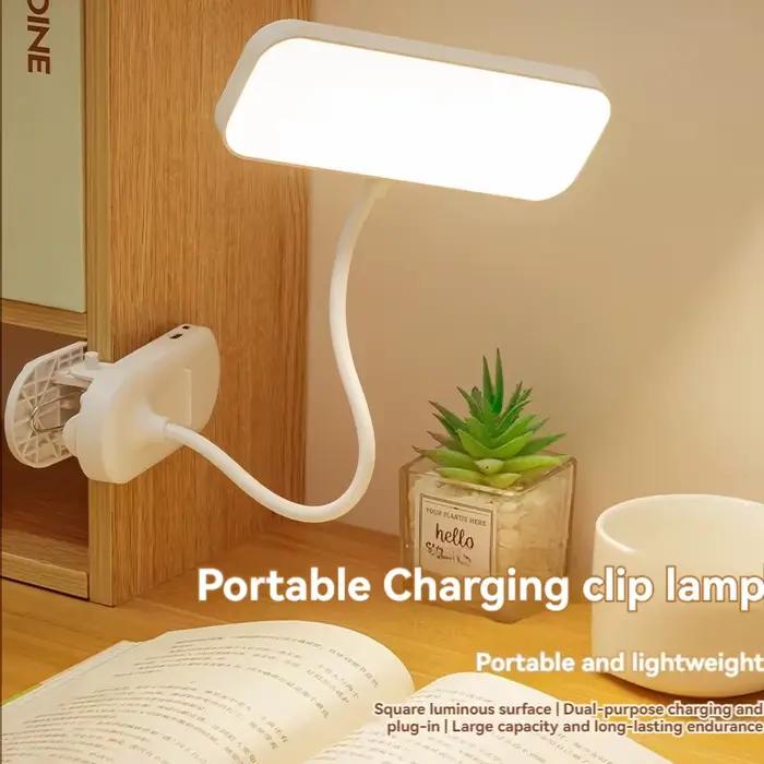 Lampe de bureau LED à chargement USB à clipser pour étudiants